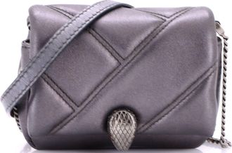 Bulgari Serpenti Cabochon Shoulder Bag Diagonal Quilted Leather Micro