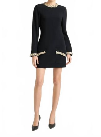 Cinq &agrave; Sept Flower Dots Adi Dress In Black