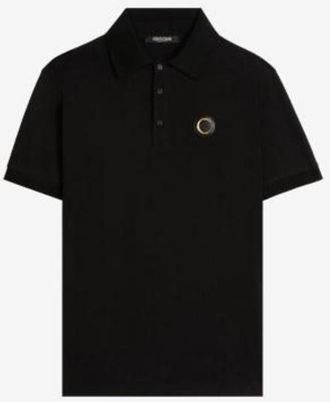 Roberto Cavalli Logo Embroidered Cotton Polo Shirt, Size X-Large