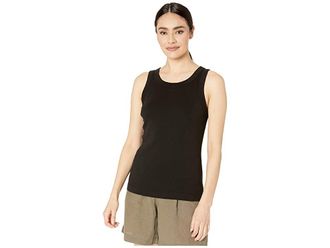 Michael Stars Paloma 1x1 Cotton Wide Binding Tank Top Womens Clothing Black (US 0-12), Jersey/Cotton