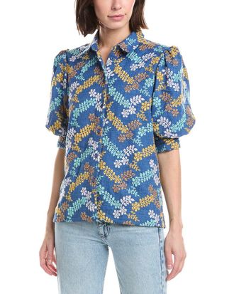 T Tahari Button Down Blouse