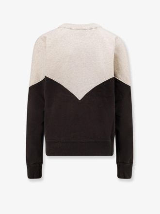 Isabel Marant Womens Sweatshirt Houston Bicolour Beige Cotton Sweatshirts Sweater