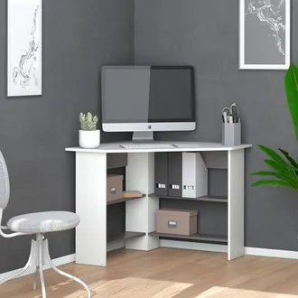 Vicco Scrivania Angolare Arion, Bianco, 90 X 90 Cm Vicco