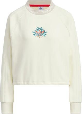 adidas (WMNS) adidas Originals Jacquard Rib Crewneck Sweater Asia Sizing Beige IX4227