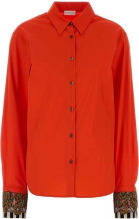 Dries Van Noten Red Regular Printed Shirt