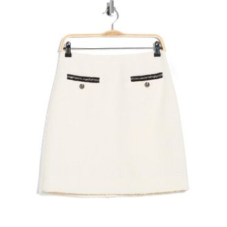 L.k. Bennett Charlie Tweed Miniskirt in Cream-Cream at Nordstrom Rack, Size 12 Us / 16 Uk