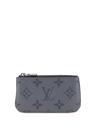Louis Vuitton 2023 Monogram Eclipse Reverse Trio Messenger Key Pouch coin pouch - Grey