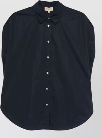 Woolrich cotton shirt collared neck curved hem