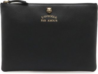 Gucci Black Leather Clutch Bag (Pre-Owned)