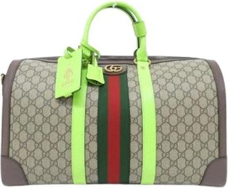 Gucci Pre-owned Weekend Bags, female, Beige, Size: ONE SIZE Pre-owned Boston Bag
