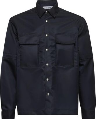 D4.0 Afneembare Mouwen Shirtjack - Heren - Zomerjassen - Blauw - 2XL - Jassen