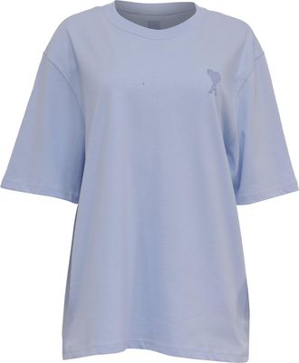 Ami Paris Ami de Caur T-Shirt in Blue Cotton