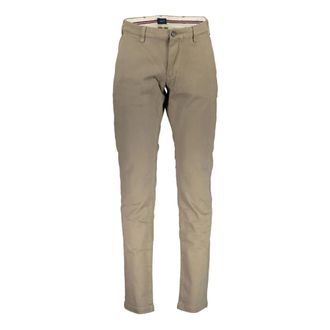 GANT Chinos, male, Beige, Size: W35 L34 Beige Slim Pants with Logo