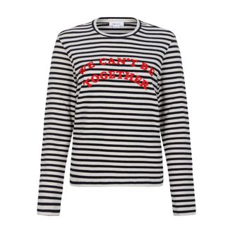 Alexander McQueen Alexander McQueen, Round-neck Knitwear, female, Multicolor, Size: XS Striped Long-Sleeve T-Shirt
