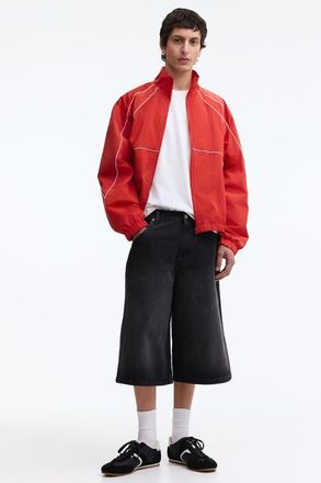 H&M Baggy Denim Shorts in Denim Black at Nordstrom, Size 33