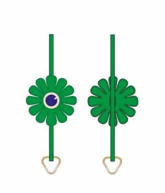 Inou&iuml; Editions Womens Daisy Eyes Keychain In Green