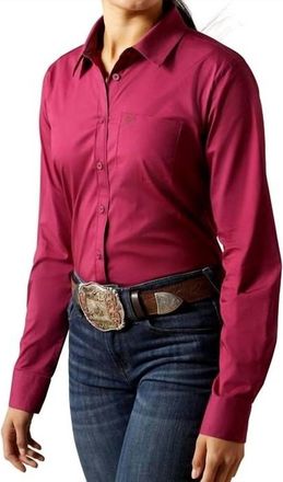 Ariat Kirby Long Sleeve Shirt In Beaujolais
