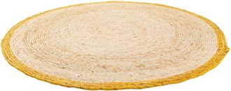 Wanderlust Deco Alfombra redonda de yute amarillo d120x1h cm