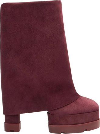 Casadei Nancy Enkellaars - Dames - Laarzen met Hak - Rood - 36 EU - Leer - Schoenen