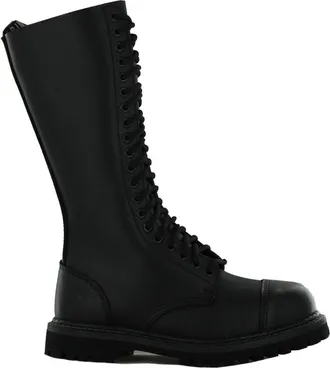 Grinders Hawk King Black 20 Hole Mens Ladies Safety Cap Steel Toe Boots Leather (UK 11 / EU 45)