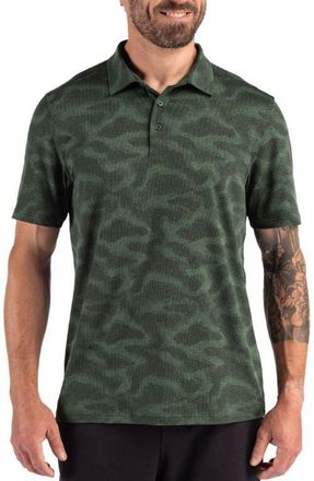 Cutter & Buck Epic Comfort Camo Regular Fit Polo in Hunter at Nordstrom, Size Xxx-Large R