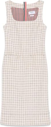 Thom Browne Geruite midi-jurk - Roze