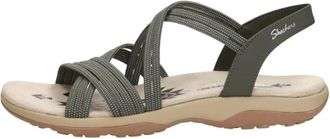 Skechers Reggae Slim - Turn It Up - Dames - Sandalen - Groen - 40 EU - Schoenen