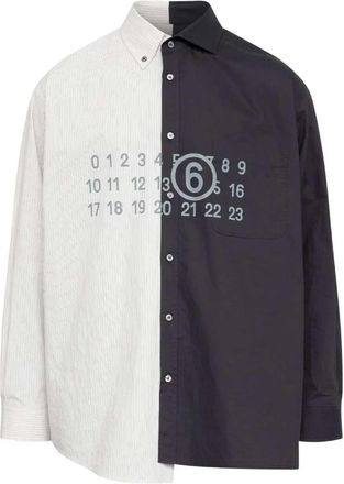 Maison Margiela Zweifarbiges Langarmhemd