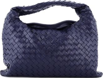 Bottega Veneta Hop Intrecciato Leather Small hobo bag - Blu