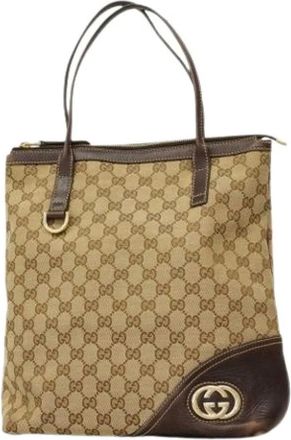 Gucci Pre-owned Tote Bags, female, Brown, Size: ONE SIZE Pre-owned Vintage Tote Bag