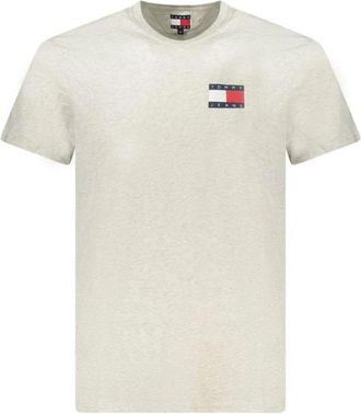 Tommy Hilfiger Grigio Katoenen T-Shirt - Heren - T-shirts - Grijs - L - Katoen - Tops