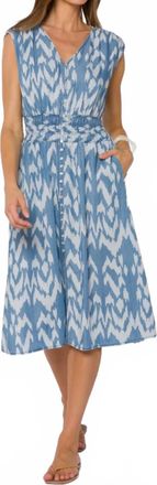 Velvet Heart Tencel Smocked Waist Midi Dress In Mill Valley