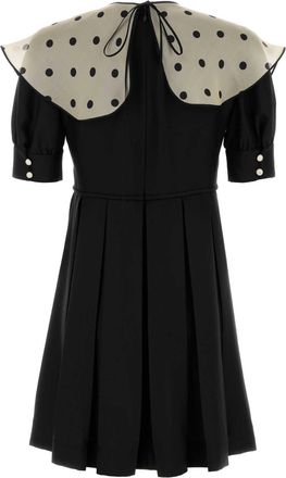Valentino Garavani Womens Black Silk Mini Dress Nero Exterior: Abiti