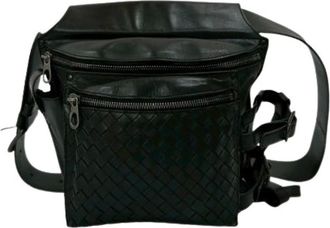 Bottega Veneta Pre-owned Belt Bags, female, Black, Size: ONE SIZE Pre-owned Leather Shoulder Bag