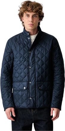 Barbour Jassen, Heren, Blauw, 2Xl, Leer, Lowerdale Quilted Jacket
