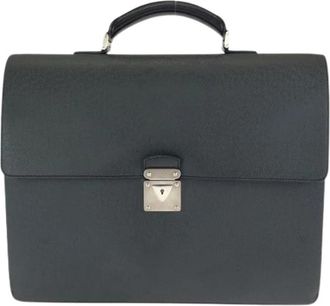 Louis Vuitton Pre-owned Robusto 1 Taiga Briefcase - Heren - Vintage Handtas - Zwart - ONE Size - Leer - Vintage