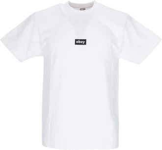 Obey T-Shirts, male, White, Size: XL Classic Black Bar Mens Tee
