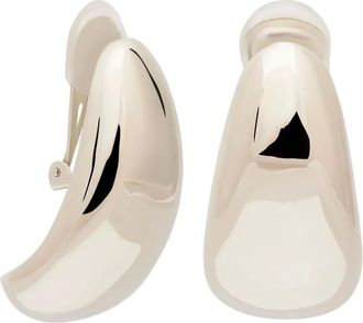 Kenneth Jay Lane polished-finish earrings - women - Rhodium Plated Brass - One Size - Silver