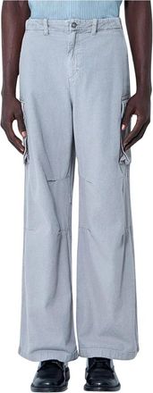 Our Legacy Cargo Broek met Geplooide Knie - Heren - Wijde Broeken - Grijs - XL - Katoen - Broeken