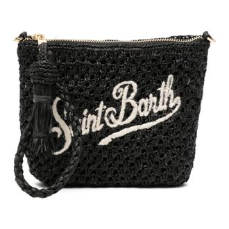 MC2 Saint Barth Raffia Pouch - female - MC2 Saint Barth - Clutches - Black - ONE SIZE - Bags