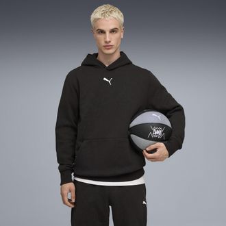 Puma Felpa con cappuccio da basket teamJAWS Post Game da uomo, Accessori, Nero, 3XL