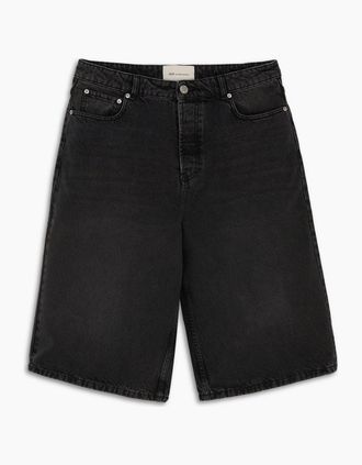 Ami Mens Over Fit Denim Shorts Black - Size: 32/34