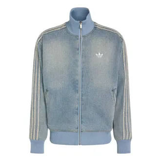 adidas Firebird Adicolor Denim Track Top Asia Sizing Worn Blue Denim KS4970