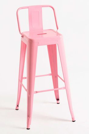 Regalos Miguel Pack 6 Taburetes color rosa en acero reforzado