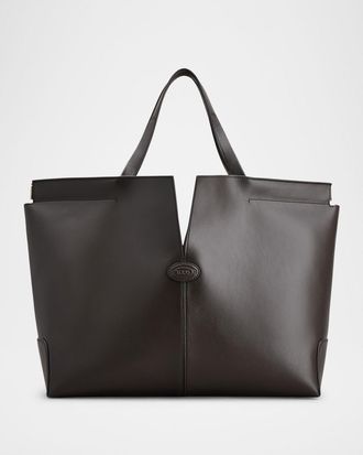 Tod's Medium Leather Di Folio Tote Bag