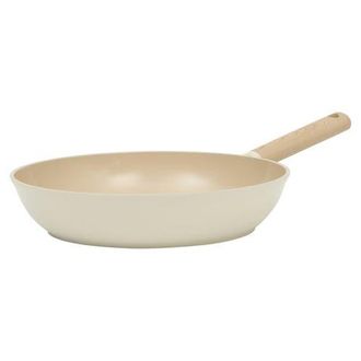 Gibson Home Folkstone 12 Inch Ceramic Nonstick Cast Aluminum Frypan in Beige at Nordstrom