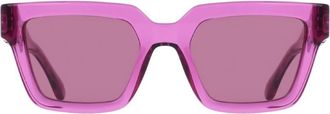Ferragamo Pink Square Ladies Sunglasses SF2066S 665 52