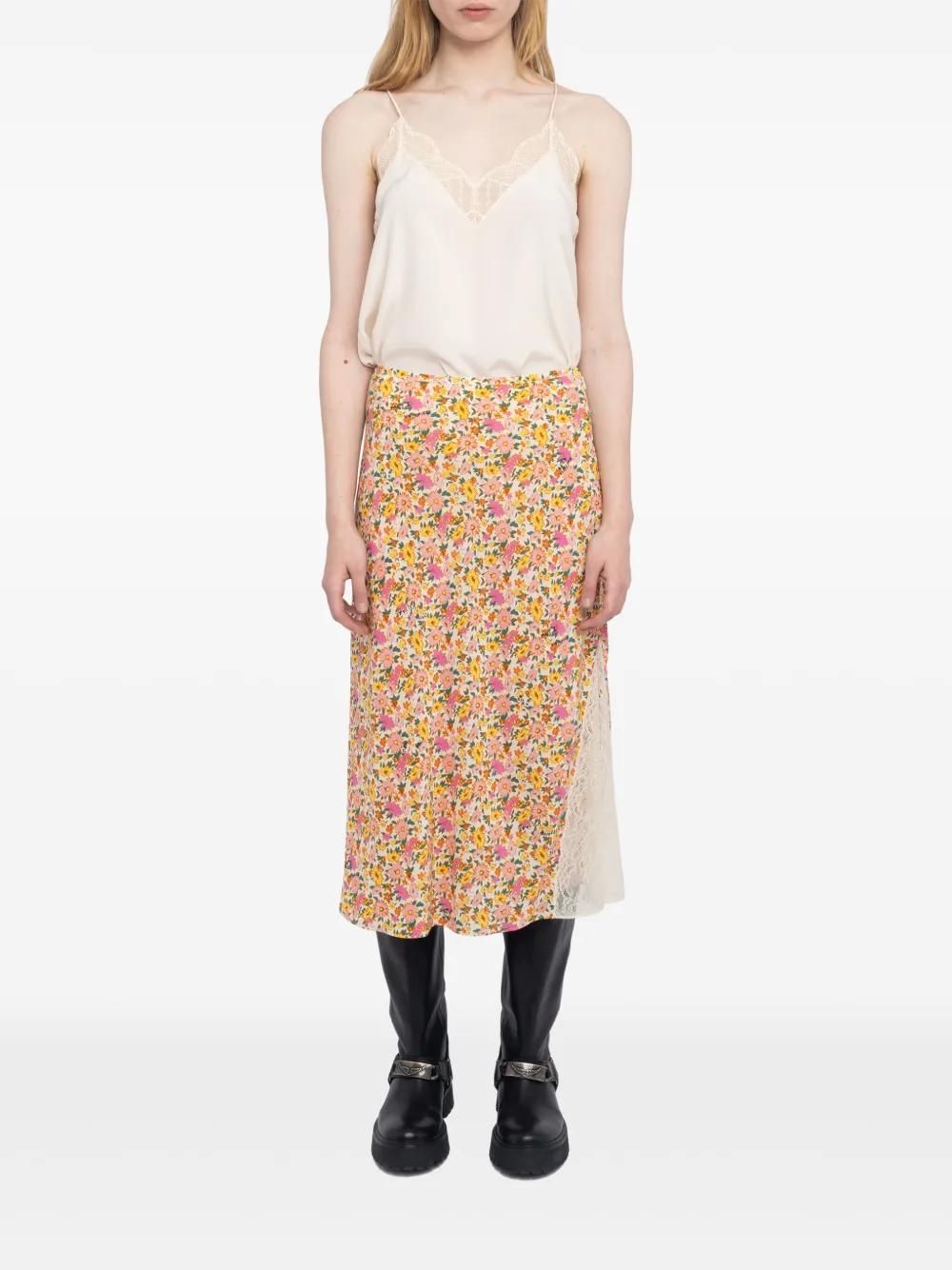 Etro Etro, Midi Skirts, female, Orange, Size: S Asymmetrical