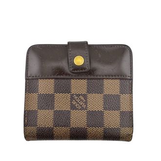 Louis Vuitton Damier Brown Leather Wallet (Bi-Fold) (Pre-Owned)