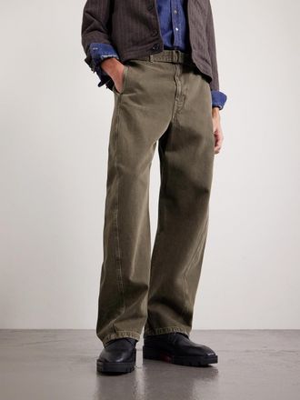 Christian Louboutin Caracolo Lion Smooth and Full-Grain Leather Lace-Up Boots